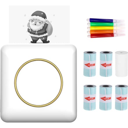 Mini Pocket Photo Printer Draagbare thermische drukmachine 203DPI Draadloze BT-verbinding voor