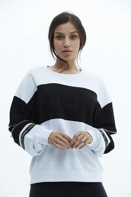 SCR. Nemra - Dames Sweater - Trui met afritsbare mouwen - Maat S
