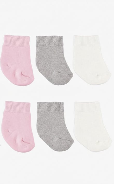 Set van 6 paar babysokken meisjes - Baby sokjes