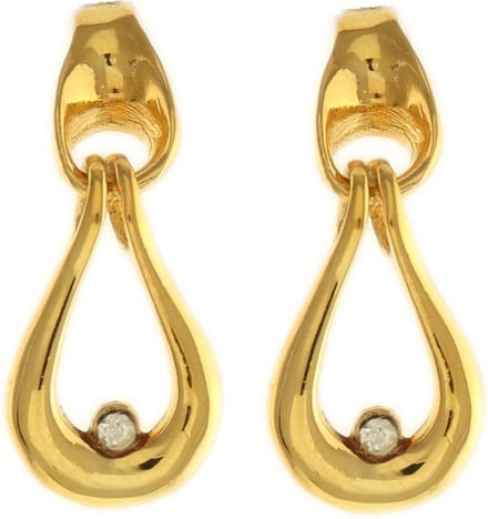 Behave - Dames oorhangers druppelvorm goudkleur elegant sieraden