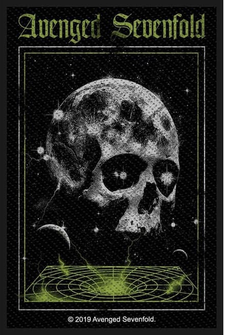 Avenged Sevenfold Patch Vortex Skull Zwart