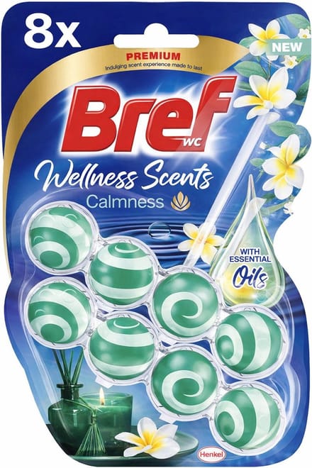 8 x Bref Toiletblok Wellness Scents Calmness - 2 stuks