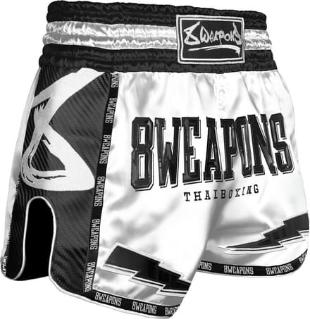 8 WEAPONS Muay Thai Short Carbon Snow Night - S