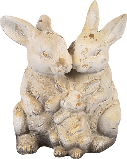 Clayre & Eef Decoratie Beeld Konijn 33 cm Bruin Beige Magnesium (MGO)