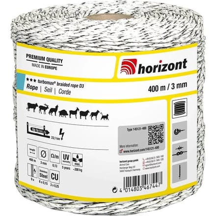 Gevlochten draad Horizont Turbomax D3 400 m