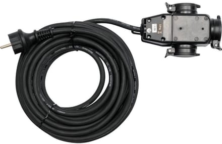 Yato YT-81162 - Verlengsnoer - 20m - 3 Stopcontacten - IP44