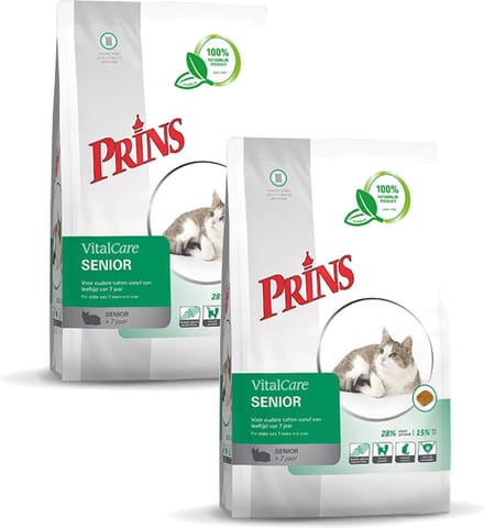 Prins Vitalcare Senior Gevogelte - Kattenvoer - 2 x 10 kg