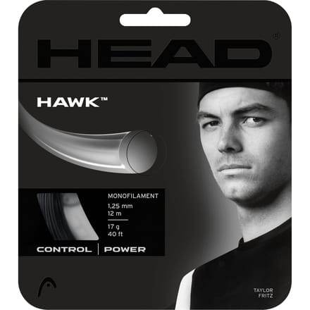 HEAD Hawk Tennisnylon 12m Zwart 1.30mm - Controle & Snelheid