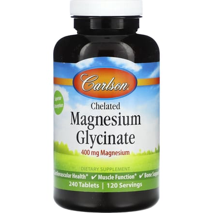 Gekeleerd Magnesiumglycinaat, 240 Tabletten (200 mg per tablet)