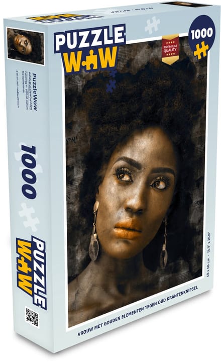 Puzzel Vrouwen - Goud - Krant - Legpuzzel - Puzzel 1000 stukjes volwassenen