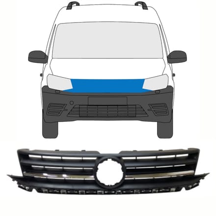 Grill voor Volkswagen Caddy 2010-2020