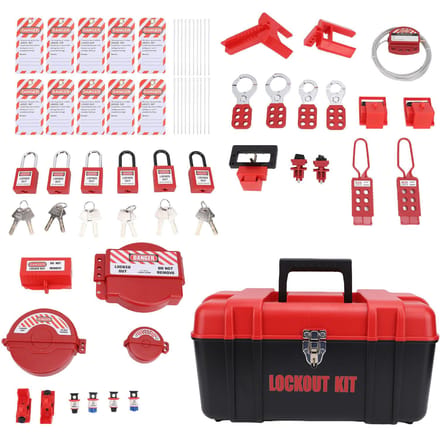 Lockout Tagout Kit Klem op Stroomonderbreker Lockout Groepsvergrendeling Sluitingen Lockout Tags Veiligheid red