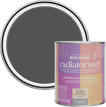 Rust-Oleum Donkergrijs Radiatorverf Zijdeglans - Grafiet 750ml