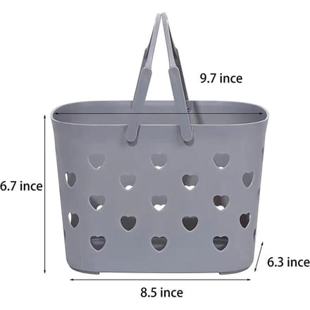 Draagbare opvouwbare douchemand (opbergmand *1) Grijs 24,5*16,5cm 24.5*16.5cm grijze kleur
