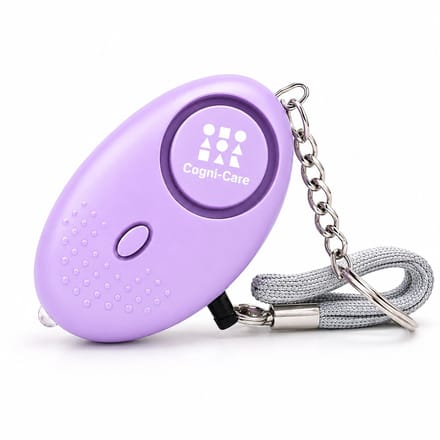 Veiligheidsalarm- zelfverdediging-130DB- sleutelhanger- Lila