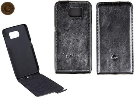 GUARD Lederen flipcase voor Samsung Galaxy S6 zwart
