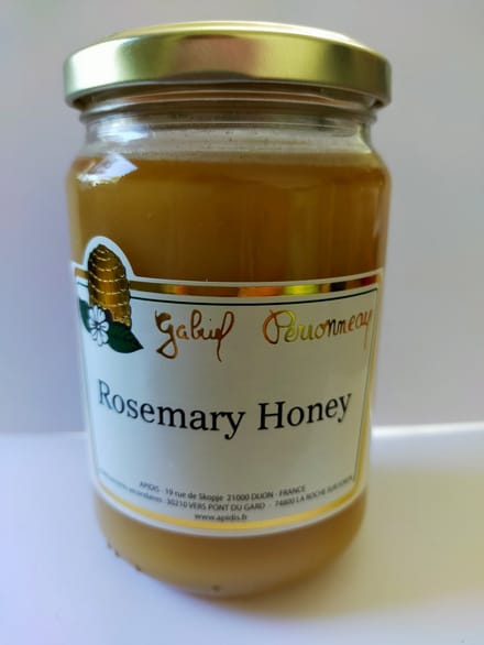 Honing rozemarijn - pure honing 375 gram met honinglepel