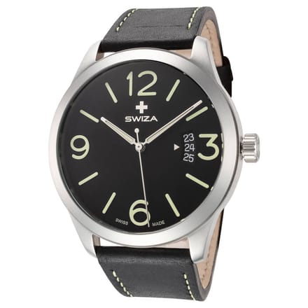 Swiza Magnus WAT.0871.1001 Swiss Made, zwarte wijzerplaat