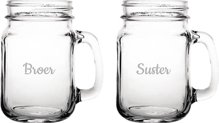 Gegraveerde Drinkglas 45cl Broer-Suster
