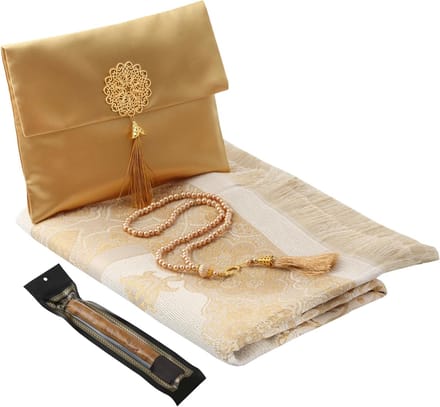 Draagbaar Gebedstapijt met Tas, Tesbih en Miswak - Ideaal voor Moslims
