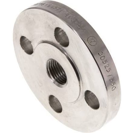 Draadflens DN15-PN16 Rp 1/2'' RVS 1.4571 DIN 2566