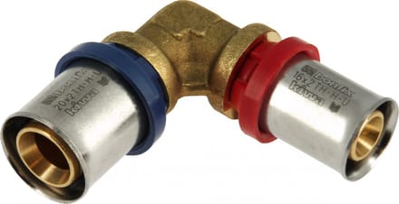 Bonfix Alu-pers fitting Kniekoppeling - verlopend 20 x 16 - 2 x Alu-pers