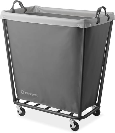 Grote Rolbare Wasmand met Stevig Stalen Frame en Verwijderbare Canvas Bak