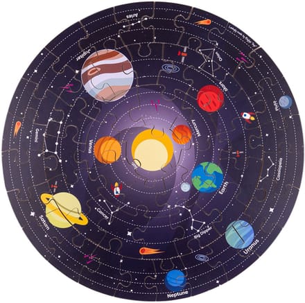 BigJigs zonnestelsel puzzel - educatieve ronde vloerpuzzel ruimte.