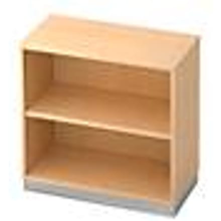 Boekenkast, spaanplaat, B 800 x D 400 mm, 2 OH, ahorndecor