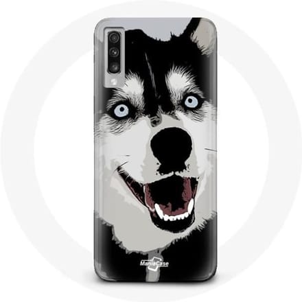 Case voor Samsung Galaxy A70 Siberische Husky Blue Eyes