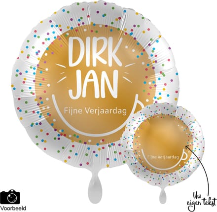 Everloon Ballon – Smile Goud – Personaliseer IT