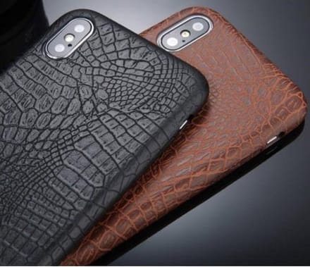 Krokodilhuid design hoesje iphone X XS Rood