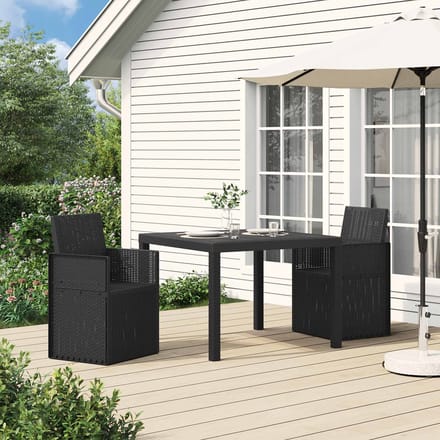 vidaXL - Tuinstoelen - 2 - pcs - Antraciet - 53 - x - 47 - x - 88,5 - cm - PP