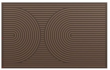MD Entree - Deurmat - Ribmat - Curves - Archy - Taupe - 50 x 80 cm - 100% PET