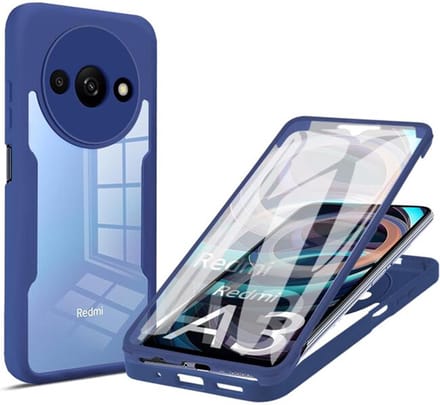 Hoesje geschikt voor Xiaomi Redmi A3/A3x - Techsuit ColorVerse 360 Case met Screenprotector - Blauw