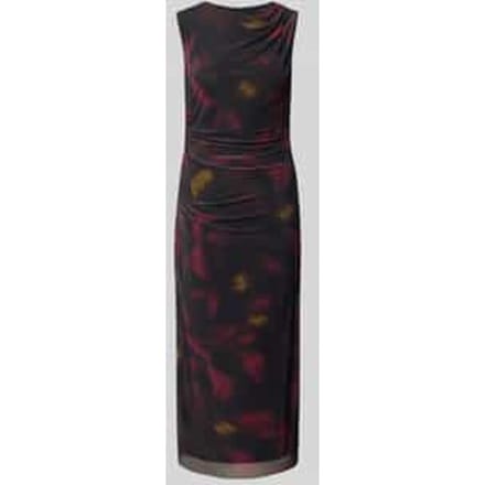 Slim fit midi-jurk met all-over bloemenmotief