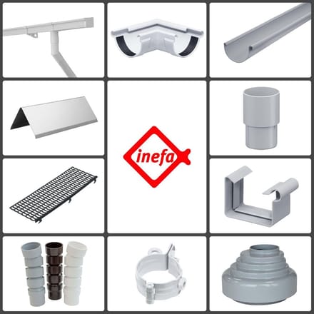 Halfronde Dakgoot Set voor Carport of Terras, 100mm, 4 Meter, Wit