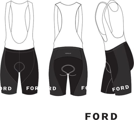 Retro Wielerbroek Ford - REDTED - ZWART - 5XL