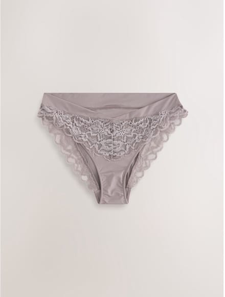 Next - Dames - Ultimate Comfort kanten slip met hoge pijpen - Naturel