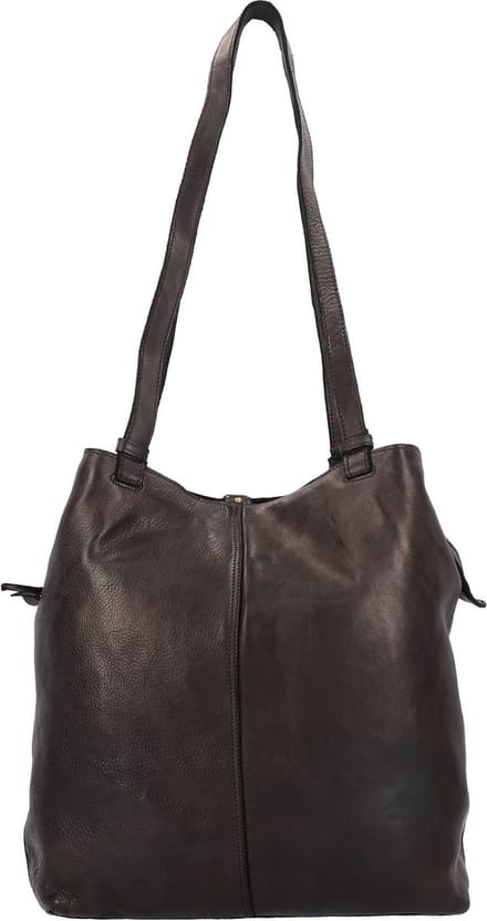 HAROLD'S Leren Schoudertas Submarine Shopper Twin Upend Black Zwart