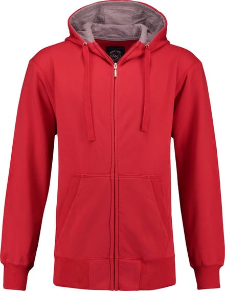 Lemon & Soda Heavysweat vest met capuchon voor heren rood - S