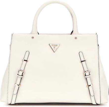 GUESS Handtas Schoudertas Levia Tri Compartment Satchel Stone Crème