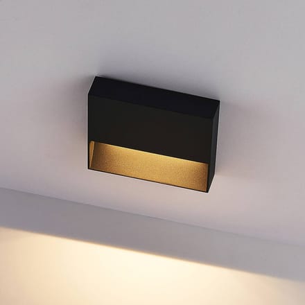 Molto Luce LED buiten wandlamp Cado, breedte 14 cm, zwart