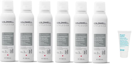 6 x Goldwell - Stylesign Compressed Working Spray - 150 ml + WILLEKEURIG Travel Size