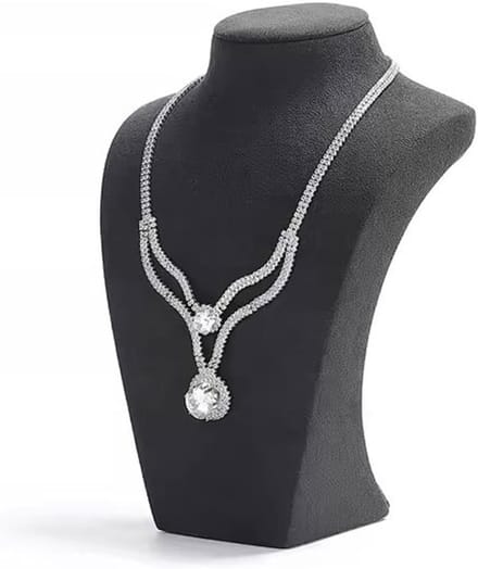 Sieraden Display Buste - Hanger Ketting Stand - Sieraden Presenteren - 3-Dimensionaal Ontwerp - 21.5 x 11 x 31.5cm - Zwart