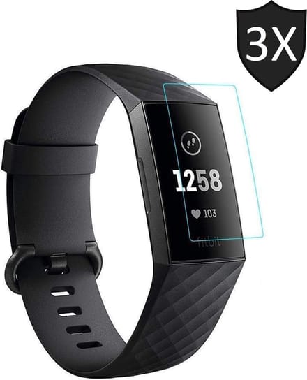 Screenprotector geschikt voor Fitbit Charge 3 van iCall - Crystal Clear - 3 stuks