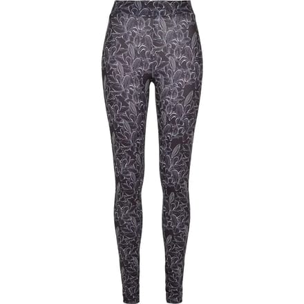 Urban Classics - AOP Hibiscus Legging - S - Zwart