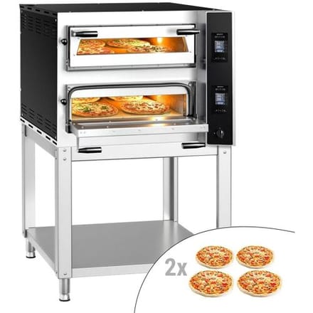 GGM Gastro Elektro Pizzaofen - 4+4x 35cm - Digital - inkl. Untergestell