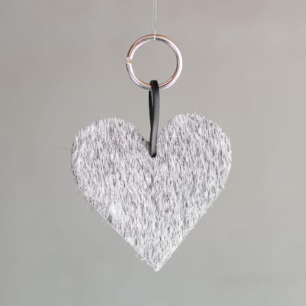 Sleutelhanger hart - Grijs