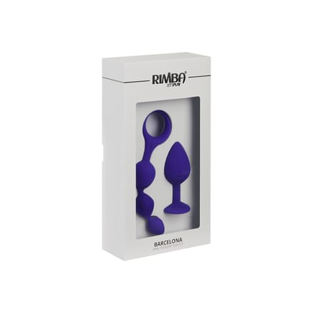 Rimba - Barcelona - Anaal Set Met Buttplug En Anaal kralen - Paars